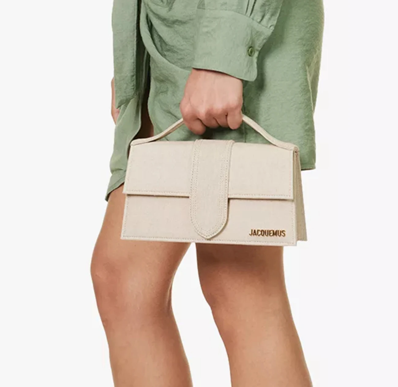 Buy JACQUEMUS Le Grand Bambino woven-blend top-handle bag
