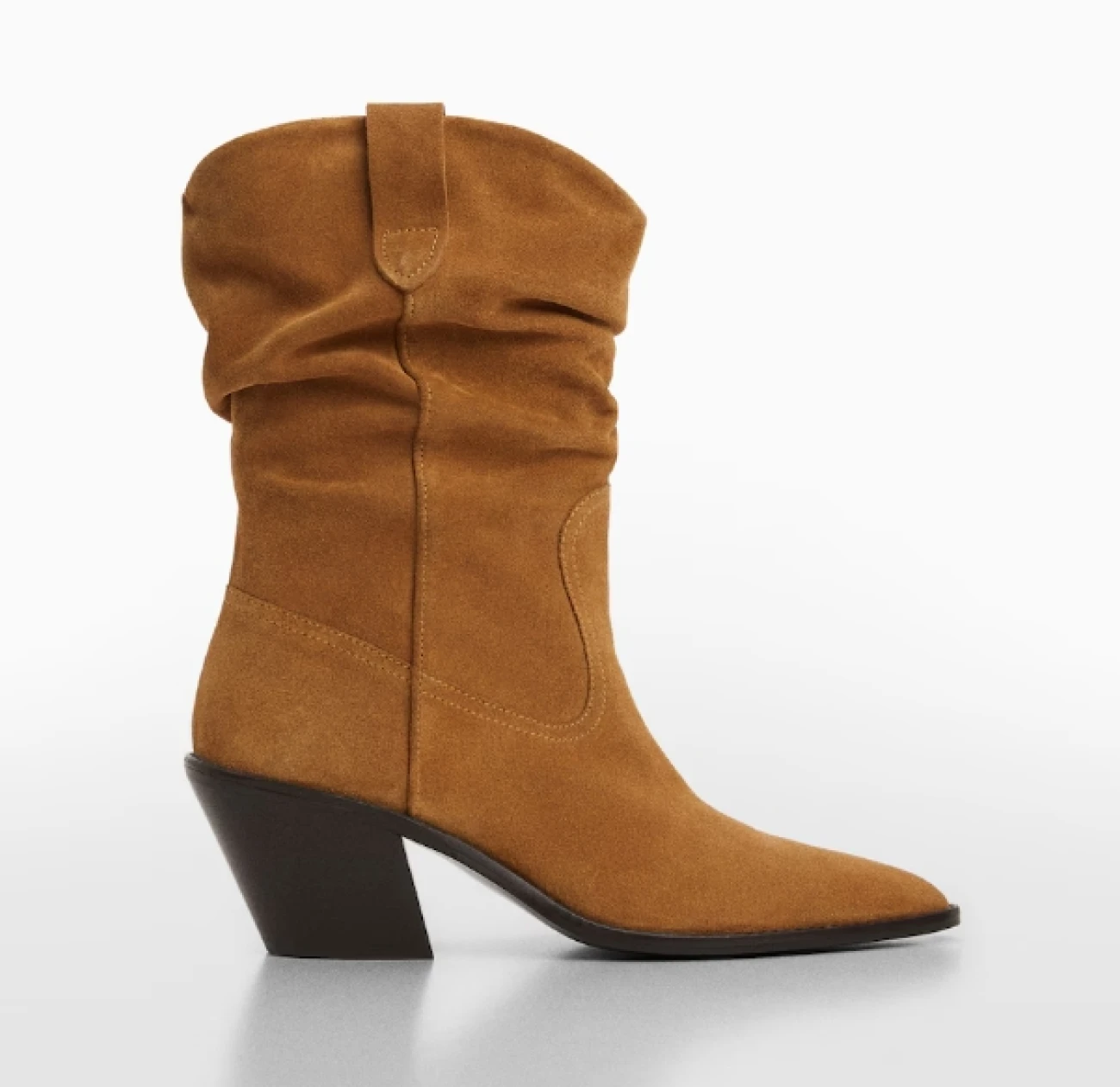 suede leather boots from Mango - a fashion label with up to 50% off sale in the UK, easy to style boots wear them with a skirt, a dress, or a pair of jeans