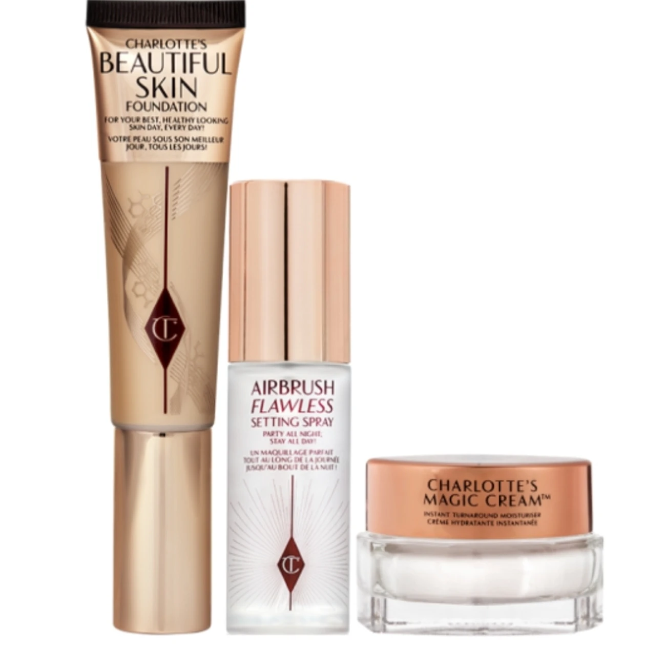 Charlotte Tilbury Complexion Trio - three-step makeup kit for a flawless finish