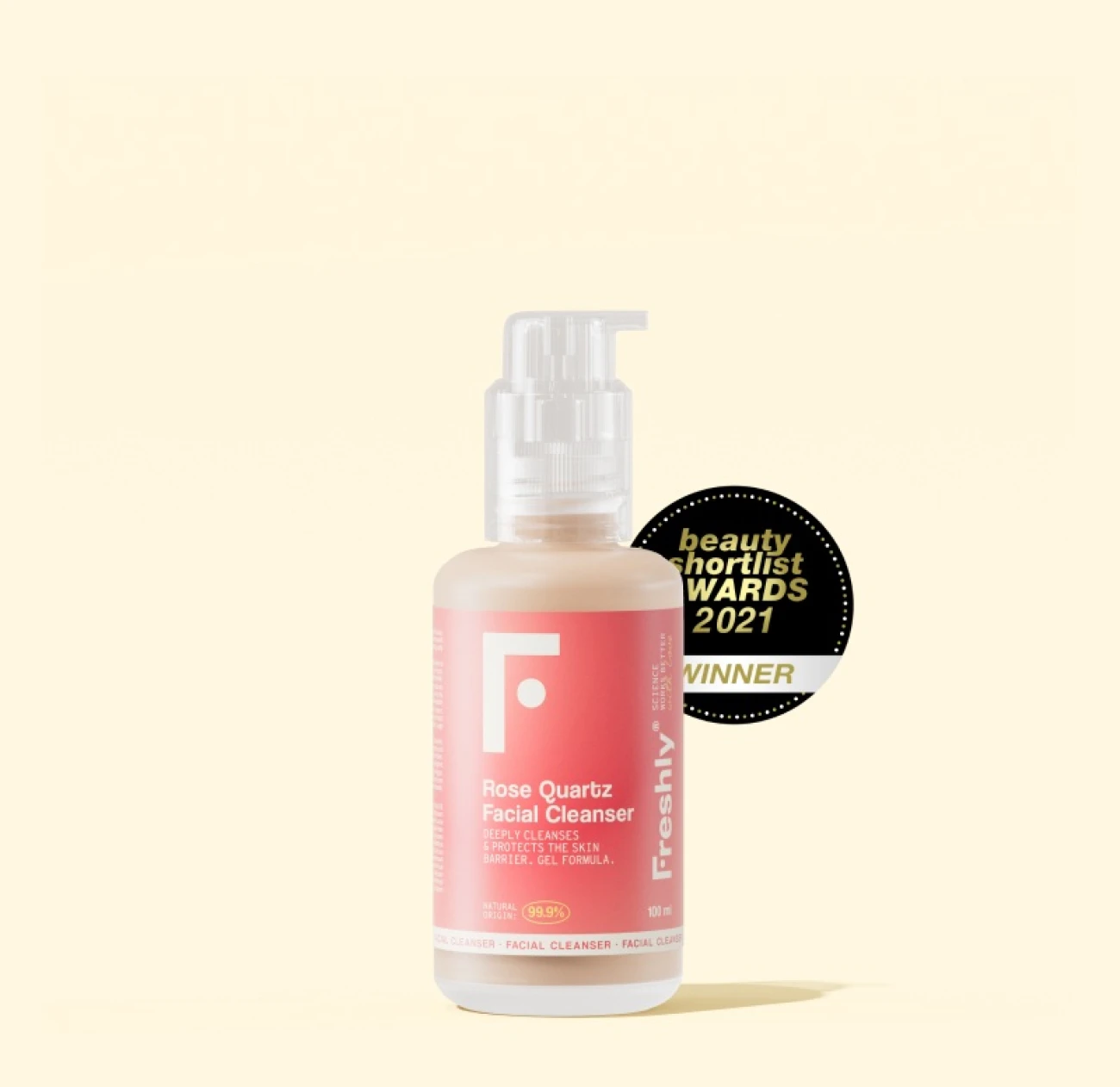 Freshly Cosmetics Rose Quartz Facial Cleanser - calming cleanser with gentle exfoliation