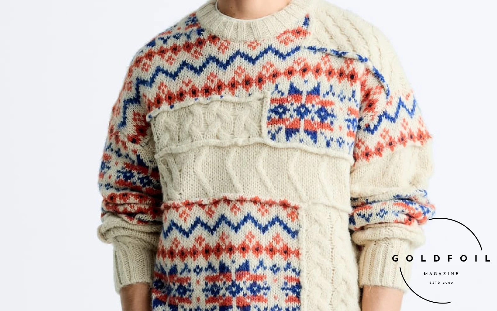 Contrast jacquard sweater from Zara is the perfect Christmas piece for his wardrobe Contrast jacquard sweater from Zara is the perfect Christmas piece for his wardrobe