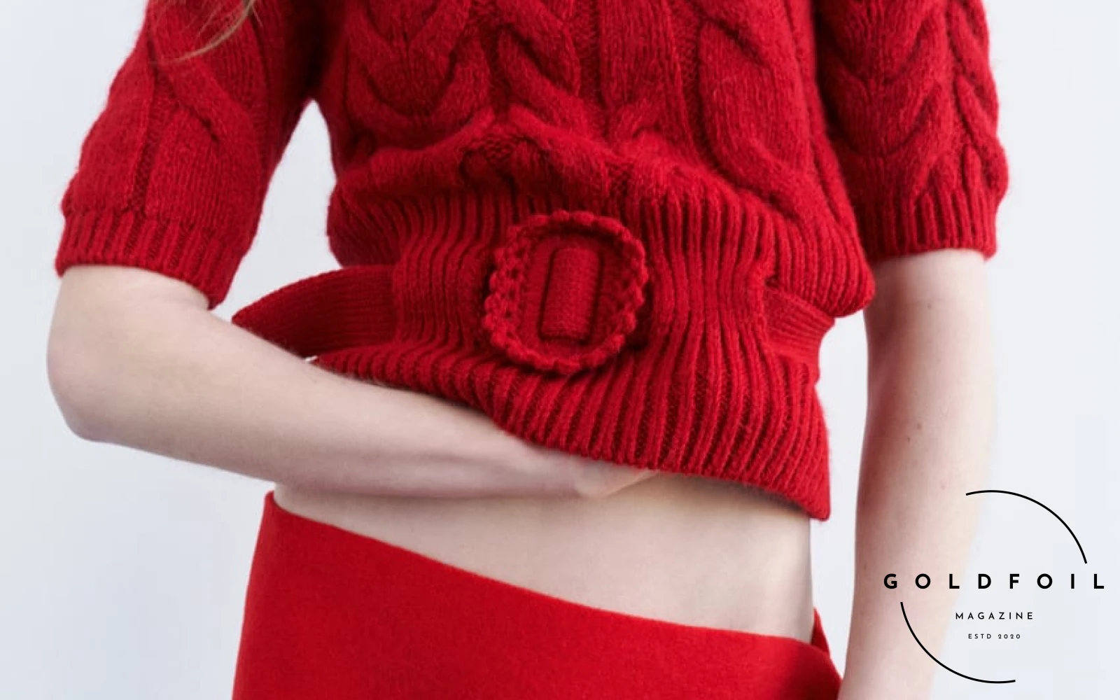 A red knit sweater with a belt from Zara is the perfect comfortable fit to wear this Festive Season 2023 A red knit sweater with a belt from Zara is the perfect comfortable fit to wear this Festive Season 2023