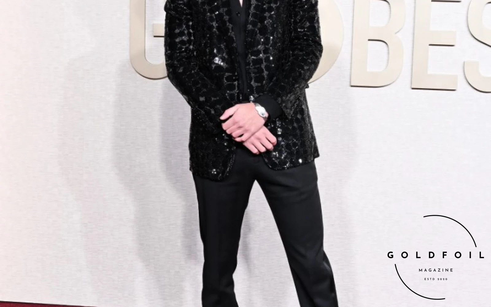 Timothee Chalamet in a stunning Celine Homme look wearing a sparkling black blazer Timothee Chalamet in a stunning Celine Homme look wearing a sparkling black blazer